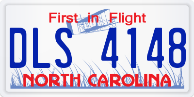 NC license plate DLS4148