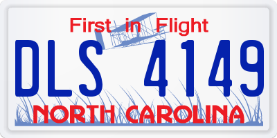 NC license plate DLS4149