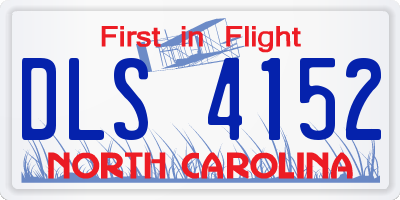 NC license plate DLS4152