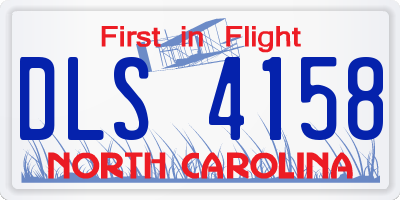 NC license plate DLS4158