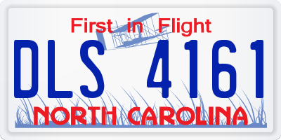 NC license plate DLS4161