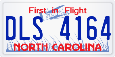 NC license plate DLS4164