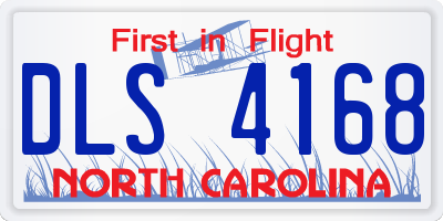 NC license plate DLS4168
