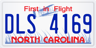 NC license plate DLS4169