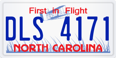 NC license plate DLS4171