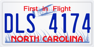 NC license plate DLS4174