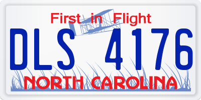 NC license plate DLS4176