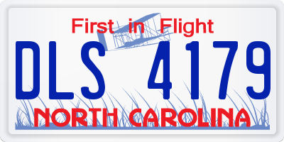 NC license plate DLS4179