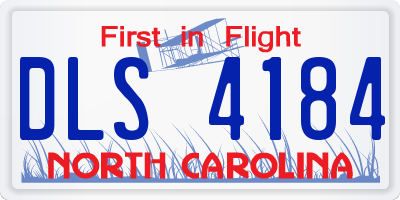 NC license plate DLS4184