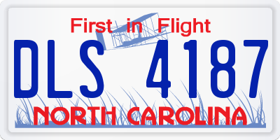 NC license plate DLS4187