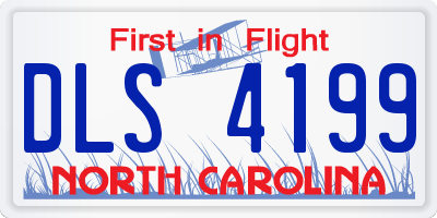 NC license plate DLS4199