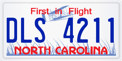 NC license plate DLS4211