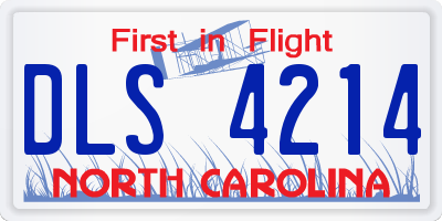 NC license plate DLS4214