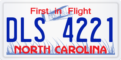 NC license plate DLS4221