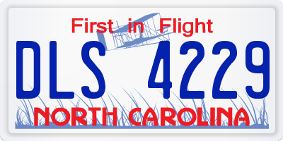 NC license plate DLS4229