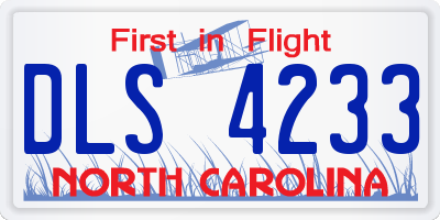 NC license plate DLS4233