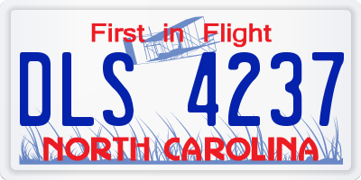 NC license plate DLS4237