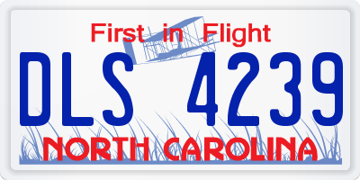 NC license plate DLS4239