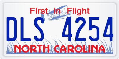 NC license plate DLS4254