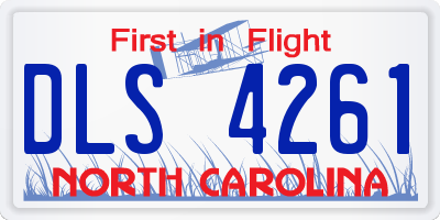 NC license plate DLS4261