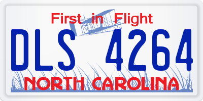 NC license plate DLS4264