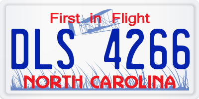 NC license plate DLS4266