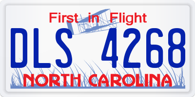 NC license plate DLS4268
