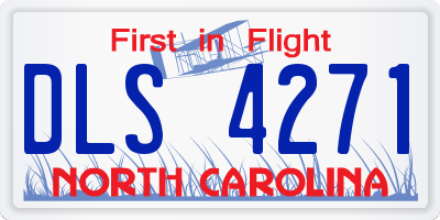 NC license plate DLS4271