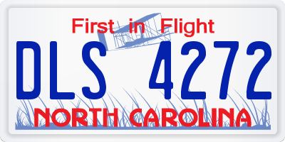 NC license plate DLS4272