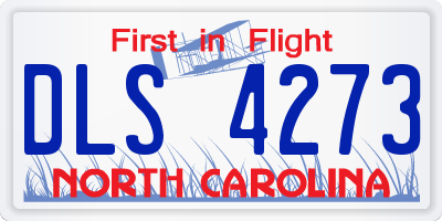 NC license plate DLS4273