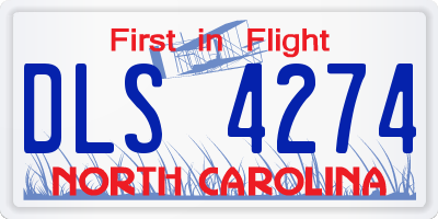 NC license plate DLS4274