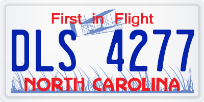 NC license plate DLS4277