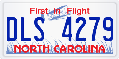 NC license plate DLS4279