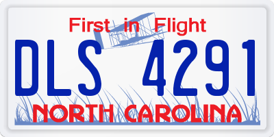 NC license plate DLS4291