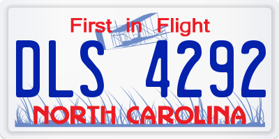 NC license plate DLS4292