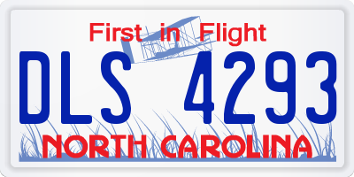 NC license plate DLS4293