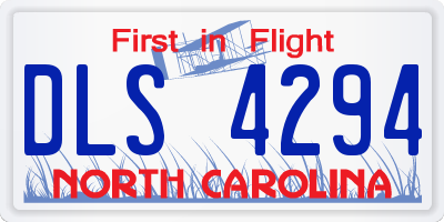 NC license plate DLS4294