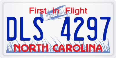 NC license plate DLS4297