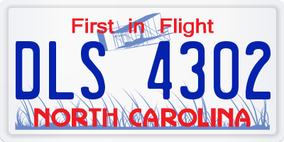 NC license plate DLS4302