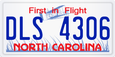 NC license plate DLS4306