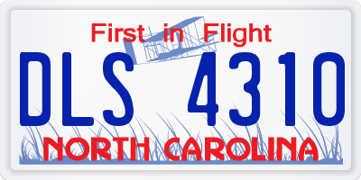 NC license plate DLS4310