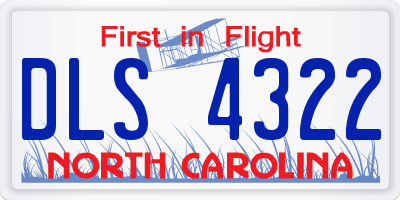 NC license plate DLS4322