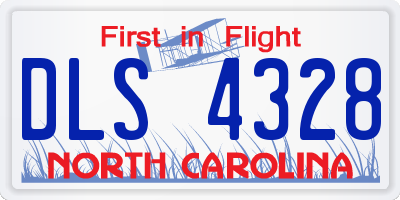 NC license plate DLS4328