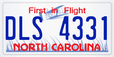 NC license plate DLS4331