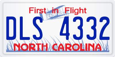 NC license plate DLS4332