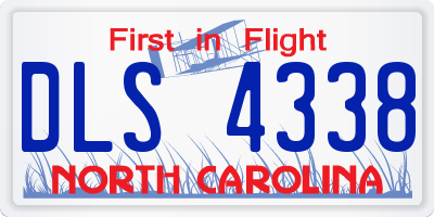 NC license plate DLS4338
