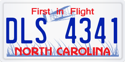 NC license plate DLS4341