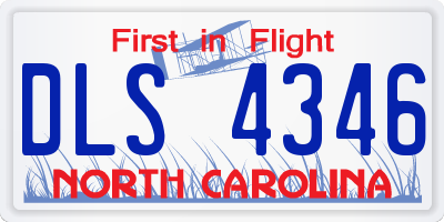 NC license plate DLS4346
