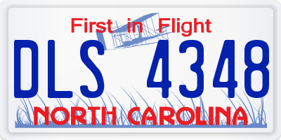 NC license plate DLS4348