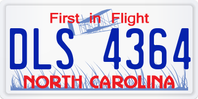 NC license plate DLS4364